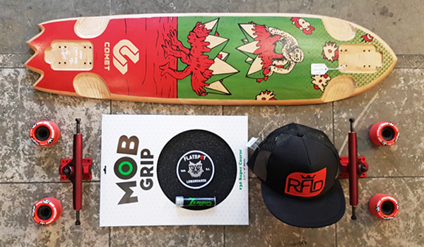 flatspotdeckoftheday-flatspot-longboards-comet-skateboards-takeover-max-capps-choplord-caliber-trucks-rad-wheels-mob-grip-zealous-bearings-downhill-copy