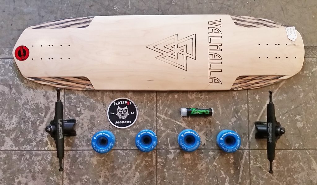 #Flatspotdeckoftheday Valhalla Master Blaster, Sucrose Wheels, Bear Kodiaks, Flatspot Longboards, Vancouver Longboarding, Buy Longboards, Best Longboards