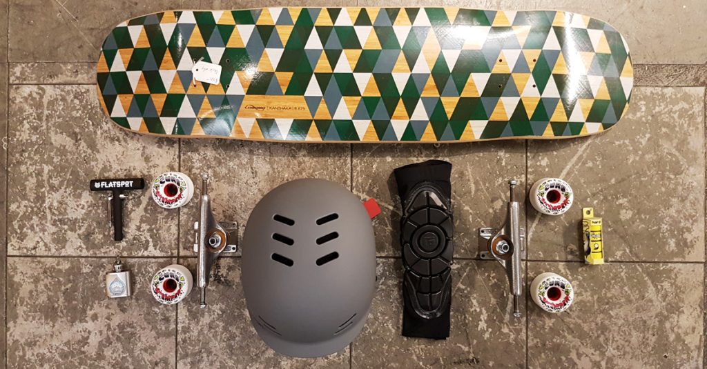 flatspotdeckoftheday-independent-trucks-venom-curb-stompers-predator-helmets-gform-daves-hippy-oil-nipple-bushing-loaded-kanthaka