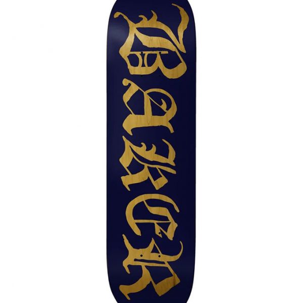 Baker Skateboards Figgy JF Old E Navy Yellow Veneer 8.25 inch Deck