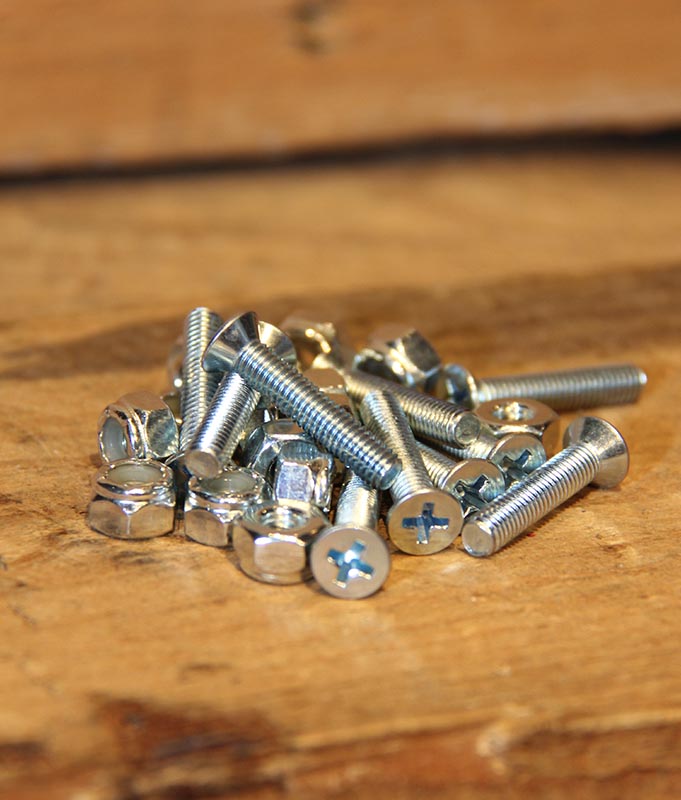 Silver Countersunk Hardware Flatspot Longboard Shop