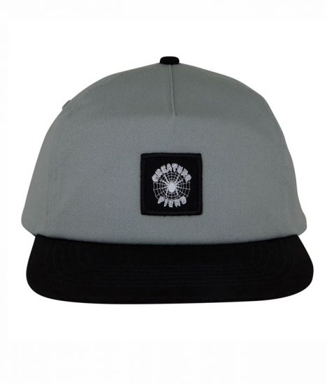 Creature-Skateboards-Hat-Web-Snapback-Unstructured-Stone-Black-front