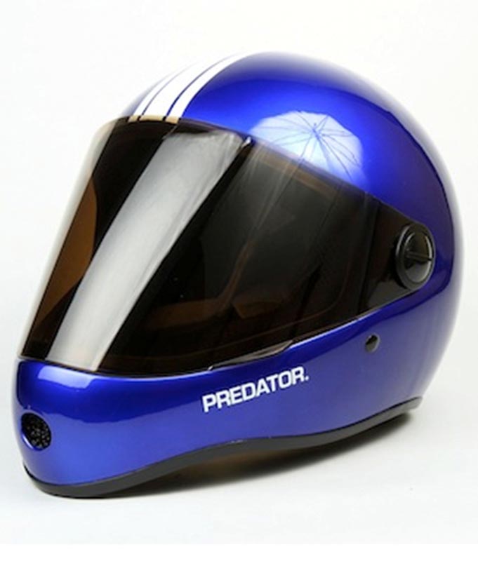 blue predator motorcycle helmet DOT Approved Custom Made, Fibreglass, Unisex for Powersports, Sports, and Outdoor Predator Mask Carbon Fiber Predator