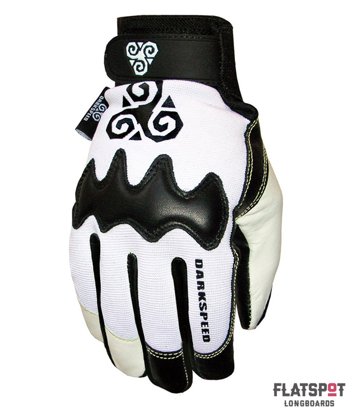 DarkSpeed Slide Gloves (White) Flatspot Longboard Shop