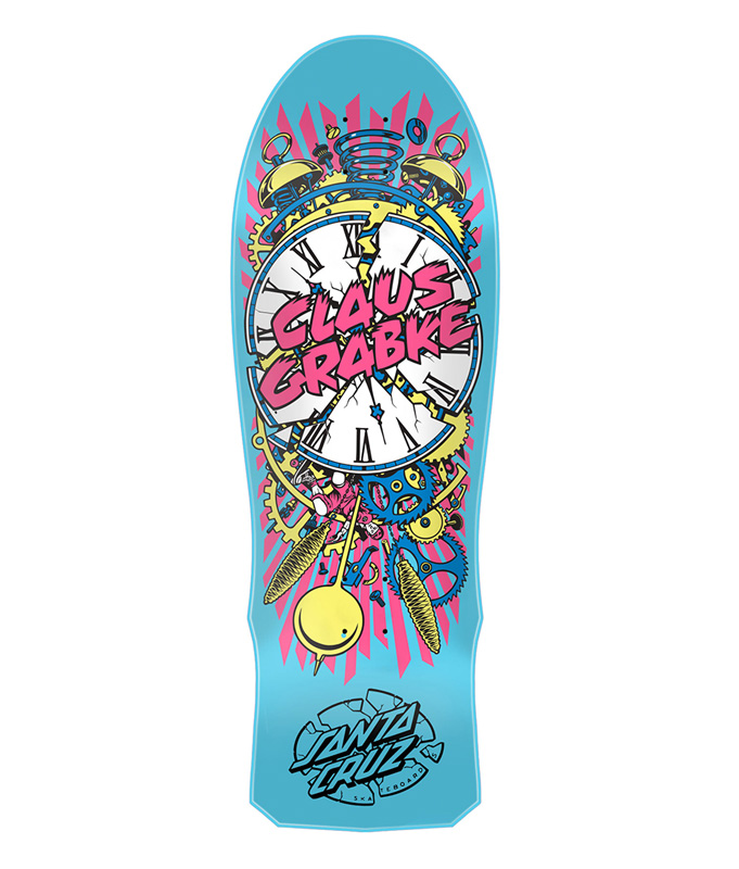 Santa Cruz Claus Grabke Exploding Clock Reissue Deck 10.0in x 30.0in