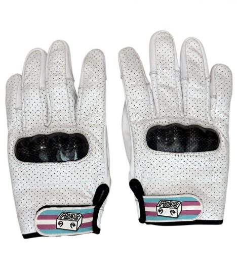 MIDS-Shai-Gropper-White-Leather-Downhill-Longboard-Skateboarding-Slide-Gloves