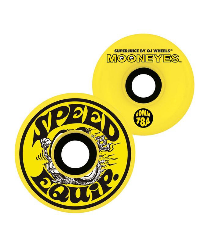 OJs Wheels Mooneyes Super Juice Yellow 78a 60mm cruiser wheels OJs Wheels Mooneyes Super Juice Yellow 78a 60mm cruiser wheels
