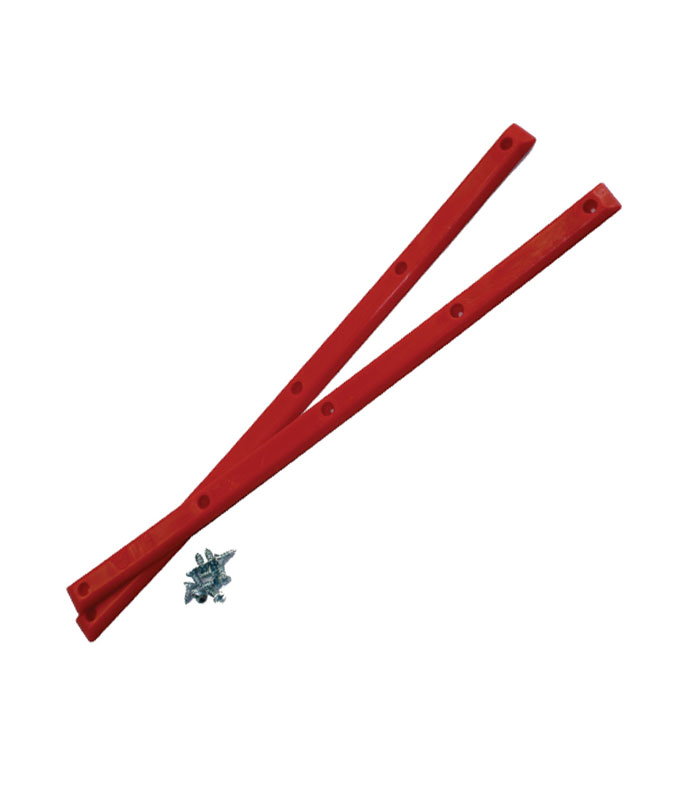 Pig Wheels Red Skate Rails Rails Set of 2 with mounting hardware