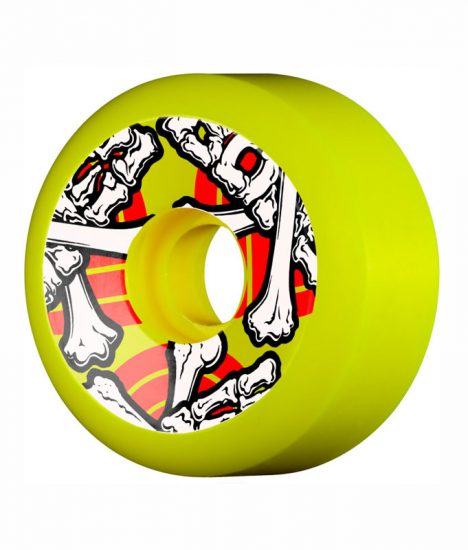 Powell-Peralta-Cross-Bones-Skateboard-Wheels-64mm-97a-Yellow-profile