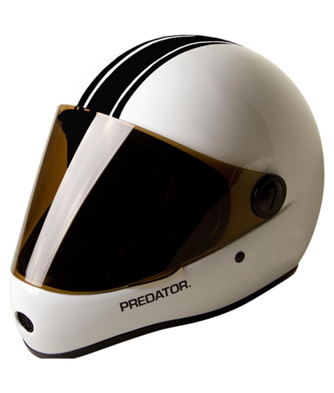 Predator - DH6 Fullface White - Flatspot Longboards
