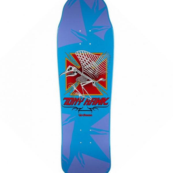 Birdhouse Skateboards Tony Hawk Artifact Blue Purple Shaped 9.5