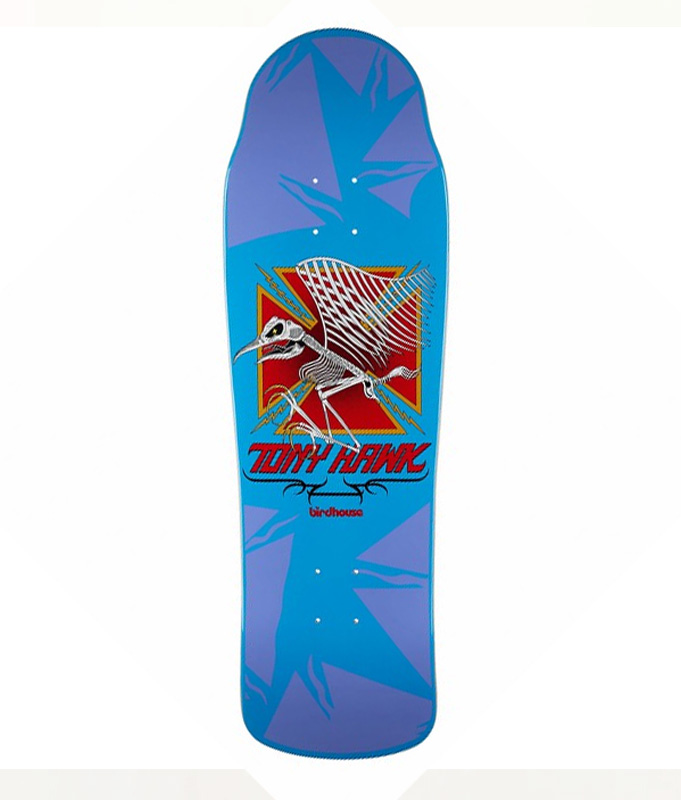 Birdhouse Skateboards Tony Hawk Artifact Blue Purple Shaped 9.5