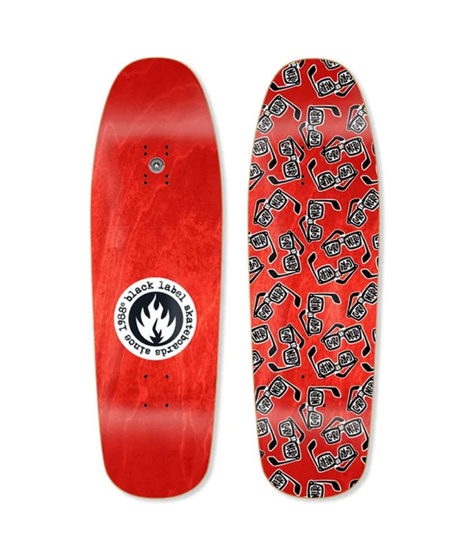 Black Label Skateboards - Curb Nerd Red - 9.63in