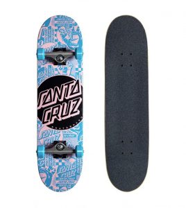 Pink Dot Check Cut Back 9.75, Carver Surf Skate