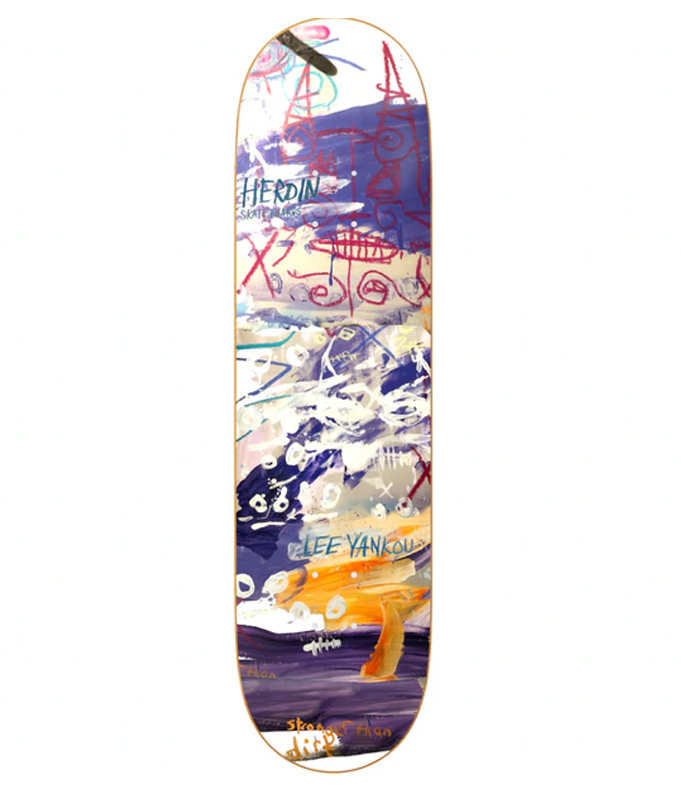 Heroin Skateboards - Lee Yankou Painted - 8.25in x 31.75in