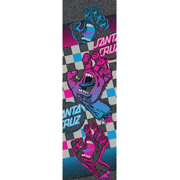 MOB Griptape Santa Cruz Check Trap Hand 9in x 33in Skateboard Grip