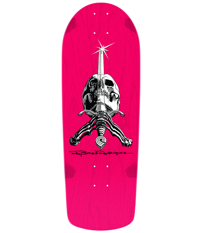 Powell Peralta - Rodriguez Skull and Sword Pink - 10in x 30in