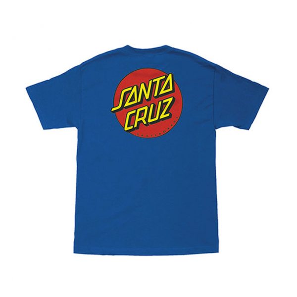 Santa Cruz NEON DOT Skateboard T Shirt ROYAL BLUE LARGE 