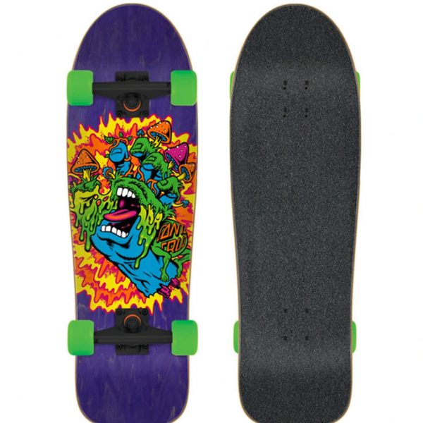 Santa Cruz - Shaped Toxic Hand 9.7 x 31.7 - Complete Skateboard