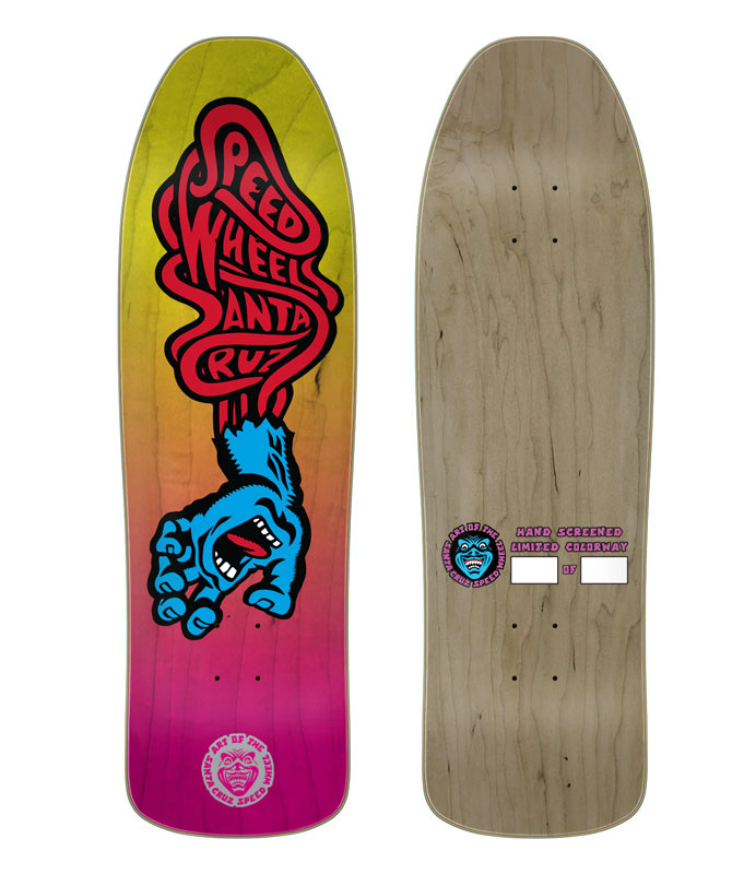Santa Cruz - Speed Wheels Vein Hand Pink Yellow - 9.35in x 31.7in