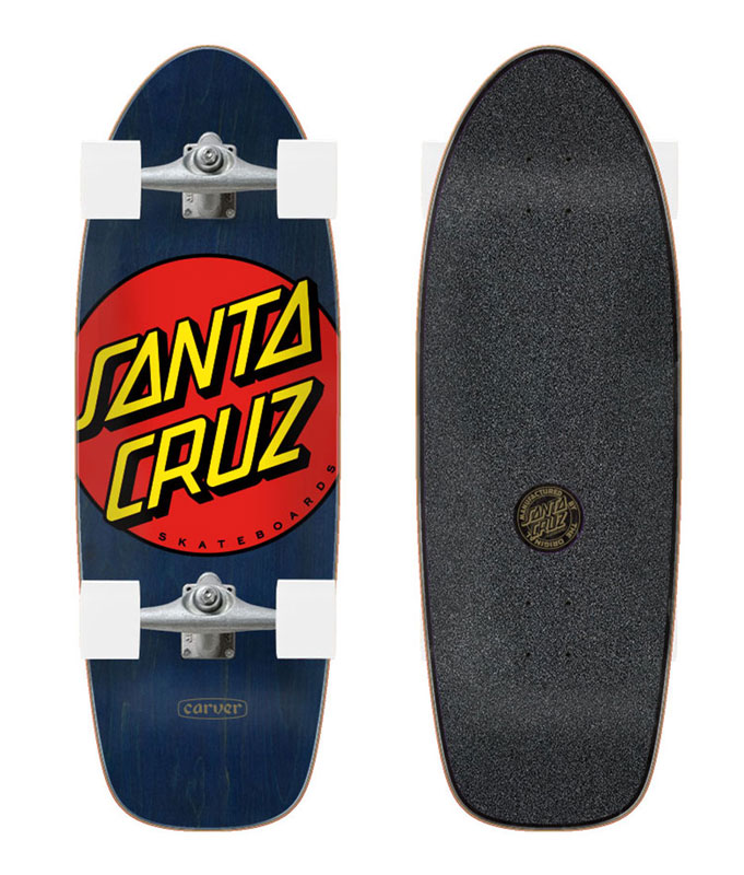 Santa Cruz x Carver - Classic Dot Pig 10.54in x 31.45in - Complete Surf  Skate