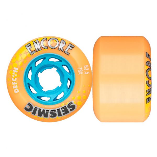Seismic Longboard Wheels Encore Mango 65.5mm x 43mm 78A Set of 4 