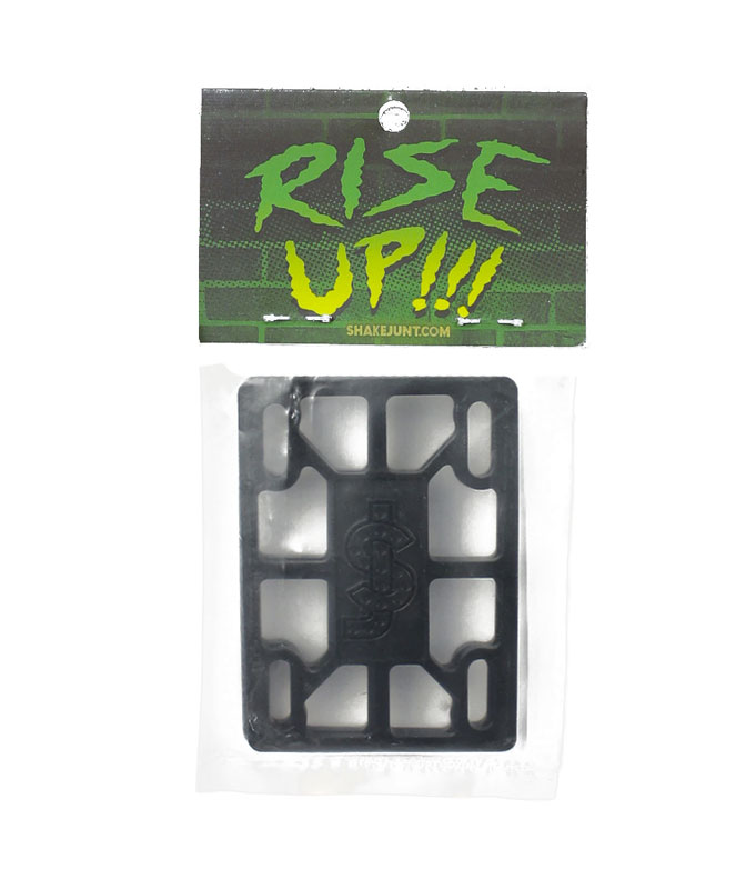Shake Junt Black 1/4in Risers Riser Pads Flatspot Longboard Shop