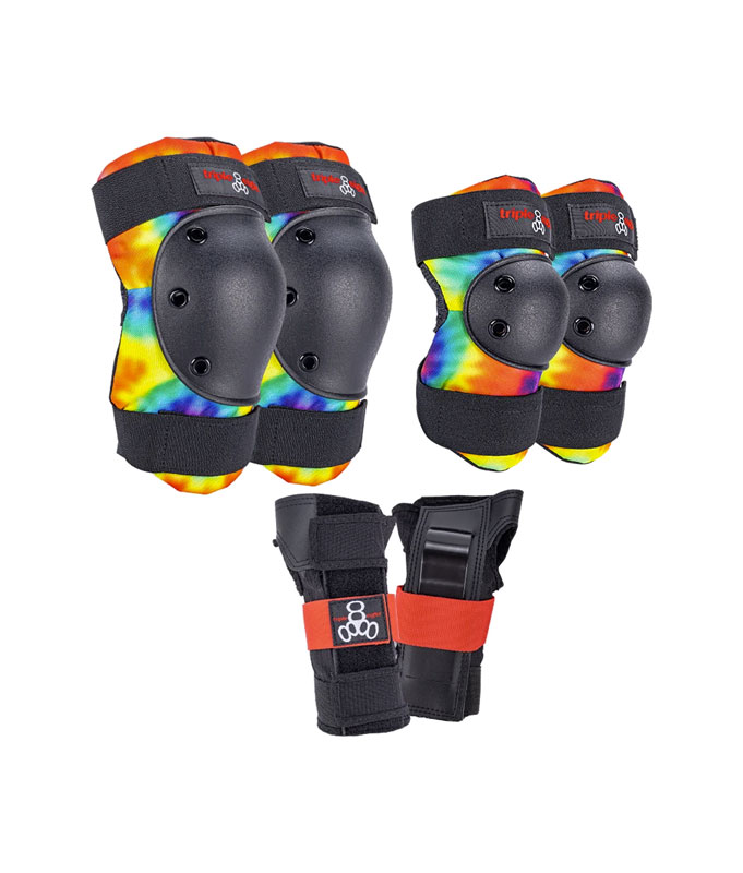 Lot De Protections Triple Eight – Genoux, Coudes, Poignets – Taille S/M – Noir – Neuf