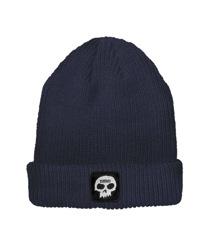 Zero Skateboards Skull Patch Logo Beanie Toque Navy